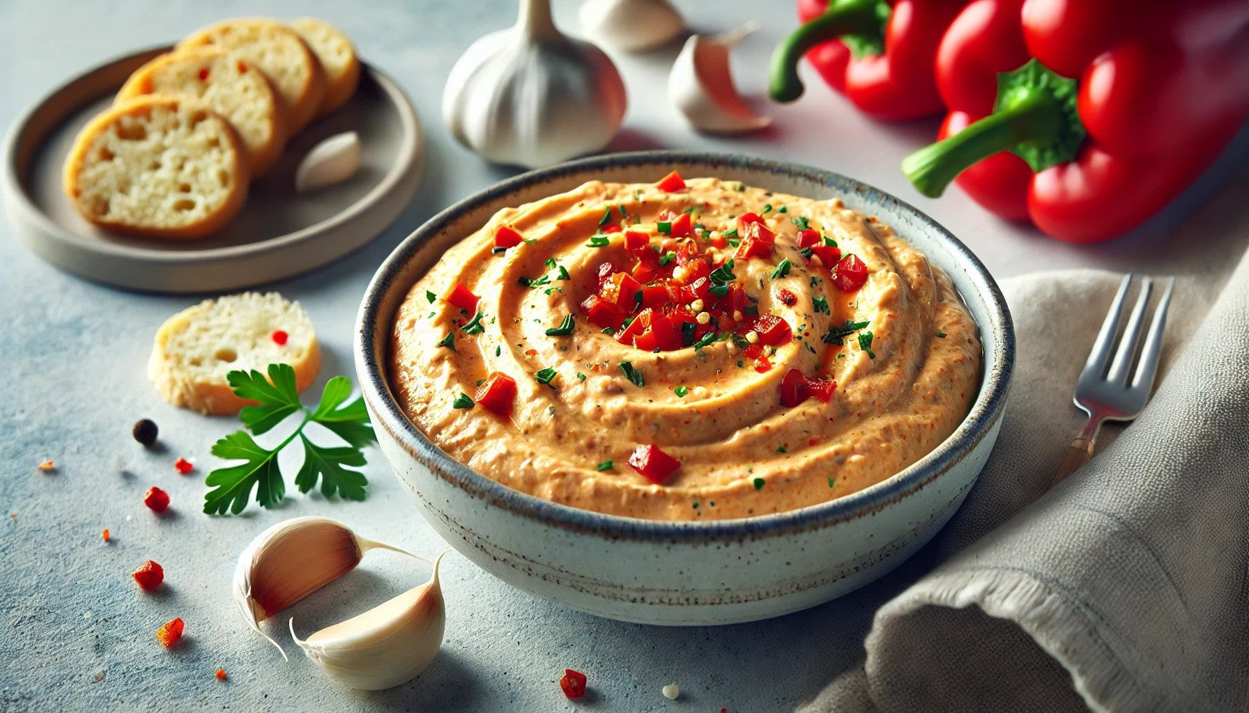 Roasted Red Pepper & Garlic Kefir Dip Recipe