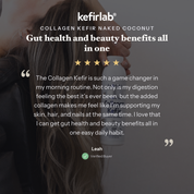 KefirLab collagen kefir bottle held by hands