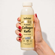 Kefir lab probiotic collagen kefir bottle, French vanilla flavor, 12 fl oz