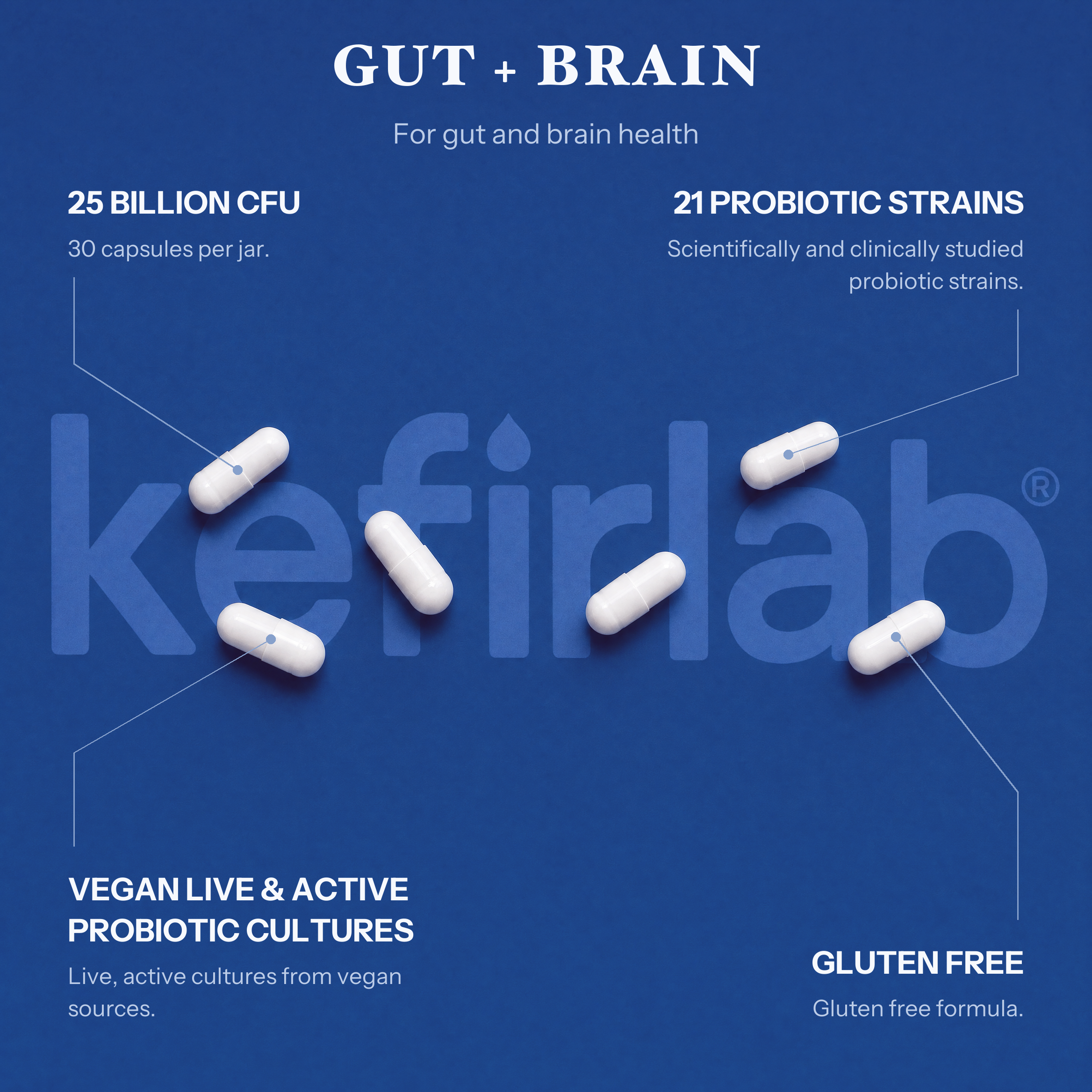 White probiotic supplement capsules, vegan live culture dietary capsules
